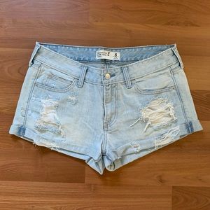 Abercrombie distressed denim shorts